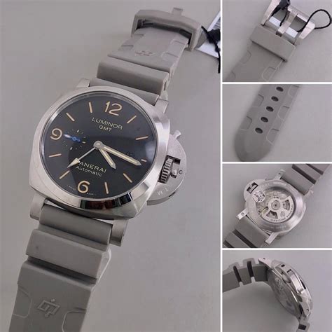 42mm grey leather panerai replica band|rubber straps for panerai.